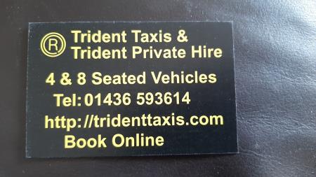 logo Trident Taxis Helensburgh 01436 593614
