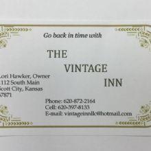 The Vintage Inn Scott City (620)397-8133