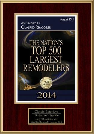 2014 qualified remodeler magazine top 500 winner
 Classic Exteriors Columbus (614)454-4246