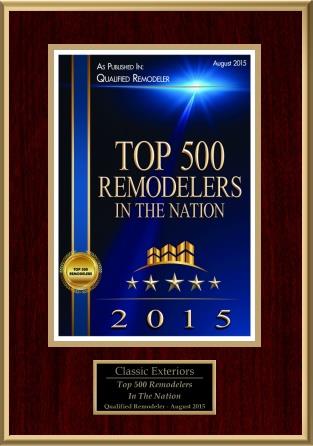 2015 qualified remodeler magazine top 500 winner Classic Exteriors Columbus (614)454-4246