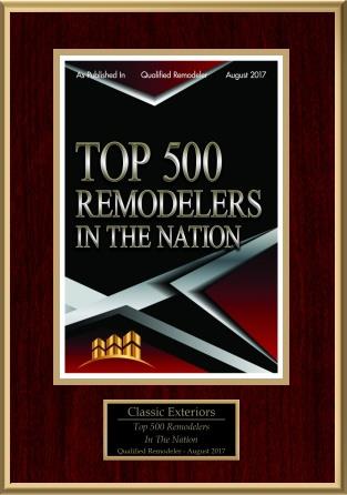 2017 qualified remodeler magazine top 500 winner Classic Exteriors Columbus (614)454-4246