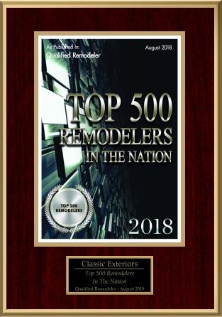 2018 qualified remodeler magazine top 500 winner Classic Exteriors Columbus (614)454-4246