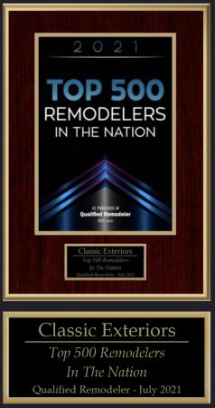 2021 qualified remodeler magazine top 500 winner Classic Exteriors Columbus (614)454-4246