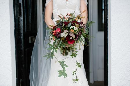 Autumnal Bridal Bouquet Design by The Thistle & The Rose Oban Florist The Thistle & The Rose Oban 01631 564219