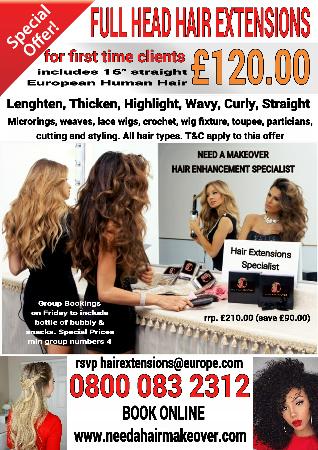 Need a Makeover Hair Extensions & Hairloss Specialists Salon - Dudley, West Midlands DY1 3AH - 08000 832312 | ShowMeLocal.com