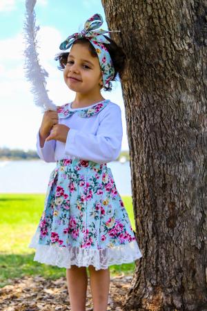 Every girl loves a bit of floral. This 3 piece set (skirt, top and head wrap) is becoming a popular seller for riz n codd and will be here to stay for a while. shop now at https://rizncoddbabyandkidsapparel.com.au Riz N Codd Baby And Kids Apparel Hinchinbrook 0407 242 397