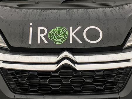 logo design and company identity for iroko kitchens The Pea Green Boat Design Croydon 020 8657 4986