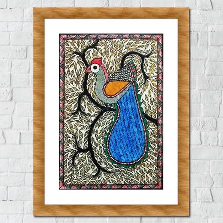mayuri madhubani painting

price: $ 180 aud

about the painting: painted by artist rakesh paswan, peacock is a symbol of romantic love and happiness. drawn on handmade paper, the painting is a combination of beautiful colors like blue, orange, yellow, red and green. this painting was completed over a period of 4-5 days.

artist profile: rakesh paswan hails from madhubani, from a family of artists engaged in the art. his favourite style of work include fish, using the natural colours of various f Mimamsa Art Melbourne 0469 404 791