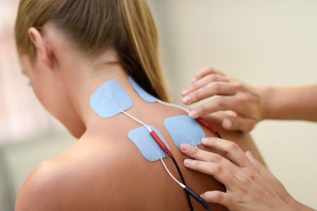 electrical muscle stimulation is used to reduce muscle spasms and decrease pain and inflammation.  it can be used on different body parts but we use in mainly on the muscles of the neck and lower back.  Duluth Injury & Rehab Center Duluth (770)622-9355