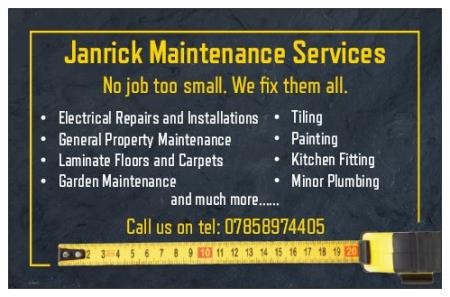 Janrick Maintenance Services Bradford 07858 974405