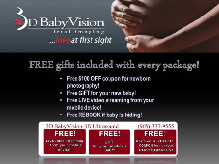 3d babyvision-the best 3d ultrasound toronto has to offer! 3D Babyvision-3D Ultrasound Toronto Toronto (905)337-9555