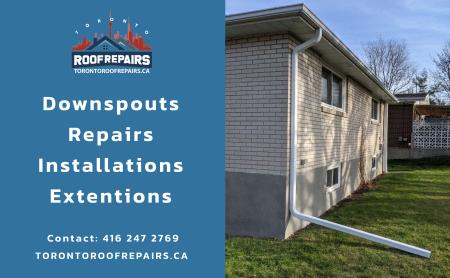 gutter , eavestrough , downspout repair , installation or replacement services Toronto Roof Repairs Inc | Roofing Company | Shingle Roof Repair | Roof Replacement Mississauga (416)247-2769