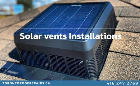 with solar roof and attic ventilation products, we can restore proper airflow in your attic by upgrading your vents to the new 4 season pro solar vents by canada go green Toronto Roof Repairs Inc | Roofing Company | Shingle Roof Repair | Roof Replacement Mississauga (416)247-2769