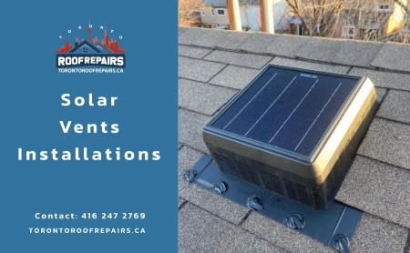 with solar roof and attic ventilation products, we can restore proper airflow in your attic by upgrading your vents to the new 4 season solar vents by canada go green. Toronto Roof Repairs Inc | Roofing Company | Shingle Roof Repair | Roof Replacement Mississauga (416)247-2769