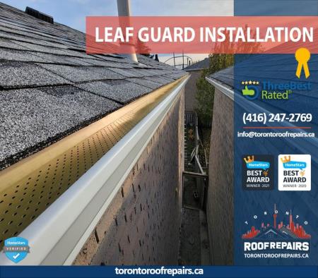 leaf guard installation, gutter guard installation. Toronto Roof Repairs Inc | Roofing Company | Shingle Roof Repair | Roof Replacement Mississauga (416)247-2769