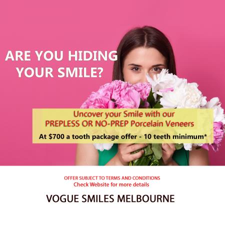 Vogue Smiles Melbourne Porcelain Veneer Dentist Melbourne - Melbourne, VIC 3000 - (03) 9629 7664 | ShowMeLocal.com