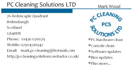 Pc Cleaning Solutions Ltd Helensburgh 07904 516942