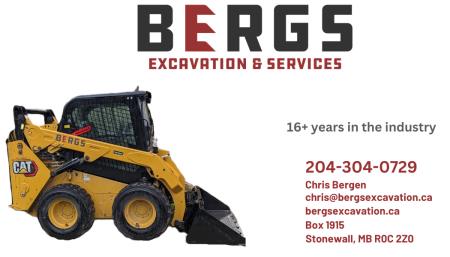 Bergs Excavation and Services Stonewall (204)304-0729