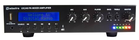 compact and high power 100v mixer-amplifiers with built-in media player. a combination jack/xlr microphone input has switchable phantom power and optional vox priority function. music playback is served by the internal media player, which has selectable source for usb mp3 playback, dab  or fm radio tuner, bluetooth®, or a front mounted 3.5mm aux input. The Electronics Shop North Shields 01912 514363