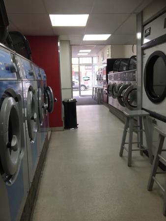 the machines are so eco friendly they eve have happy hour  Drift-In Launderette & Dry Cleaners Cardiff 02920 239257
