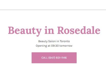 Beauty In Rosedale Toronto (647)831-1146