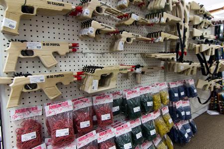 Rubber Band Guns re-imagined.  Load up to 12 rubber bands and release the furry as fast as you can pull the trigger.  Exciting, fun and safe. Uncle Don's Hobbies Palm Desert (760)346-8856