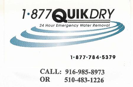 1-877 Quikdry, Inc. - Sacramento, CA 95816 - (916)985-8973 | ShowMeLocal.com