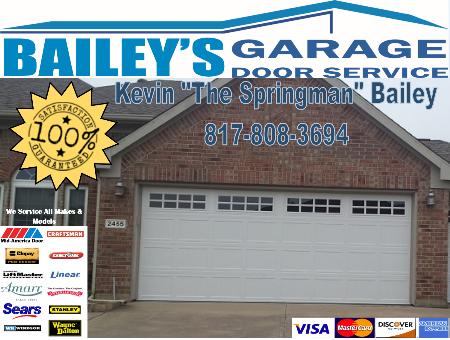 Bailey's Garage Door Service Arlington (817)808-3694