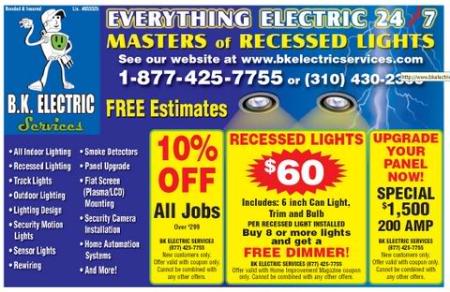 B.K. Electric Services - Sherman Oaks, CA 91423 - (310)430-2300 | ShowMeLocal.com