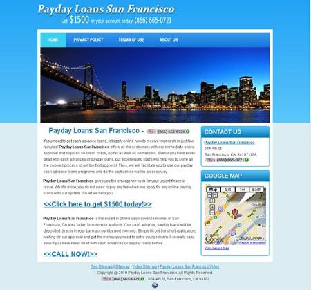 Payday Loans San Francisco - San Francisco, CA 94107 - (866)665-0721 | ShowMeLocal.com