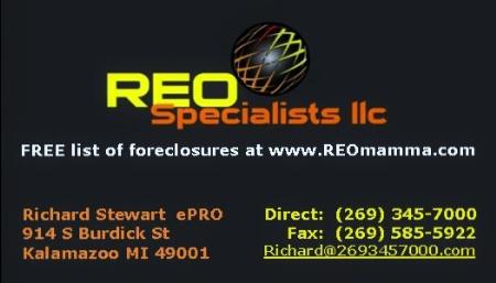 REO Specialists, LLC - Kalamazoo, MI 49001 - (269)345-7000 | ShowMeLocal.com