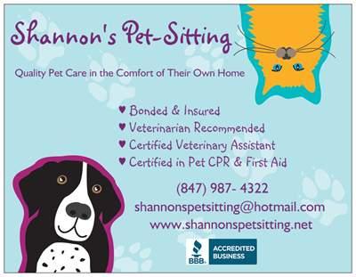 Shannon's Pet Sitting - Carpentersville, IL - (847)987-4322 | ShowMeLocal.com