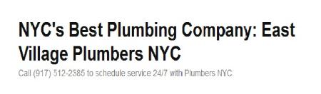 East Village Plumbers - New York, NY 10003 - (917)512-2385 | ShowMeLocal.com