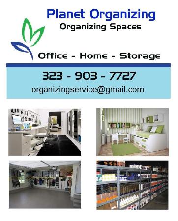 Professional Organizer serving Los Angeles & Ventura Counties. Planet Organizing Sherman Oaks (323)903-7727