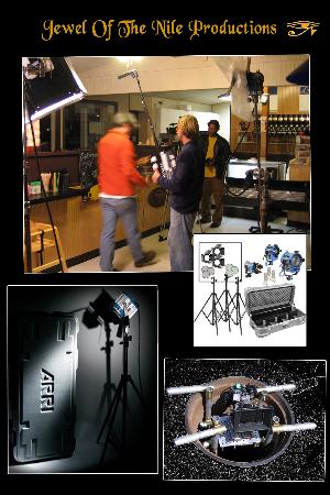 Professional Arri studio light kit equipment rentals in los angeles, free insurance, free delivery Jewel Of The Nile Productions Los Angeles (818)623-6630