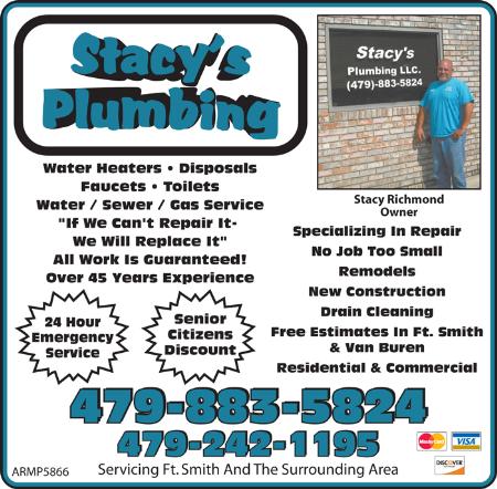 Stacy's Plumbing LLC - Fort Smith, AR 72901 - (479)883-5824 | ShowMeLocal.com