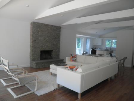 Home Improvement Project done in East Hampton.<br>open kitchen, installed blue stone on fire place, vaulted ceilings, wood floor refinished, bathrooms, decks, railing. Hampton Construction and Handyman Services East Hampton (631)537-6530