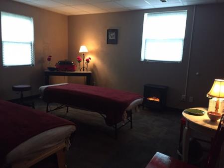 Before we hung curtains in one of our Couples/Duo Rooms! The Massage Studio-Buffalo Buffalo (716)870-0240