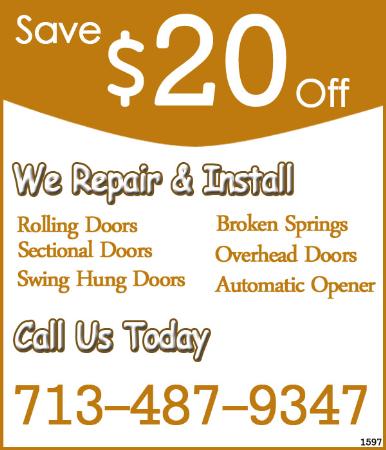 Garage Door Extension Spring Repair - Pasadena, TX 77503 - (713)487-9347 | ShowMeLocal.com