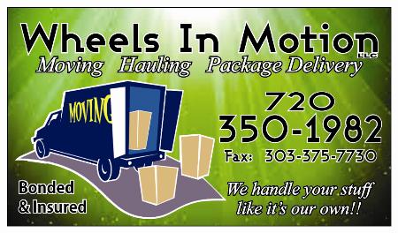 Wheels In Motion Llc Moving Company - Denver, CO 80239 - (720)350-1982 | ShowMeLocal.com