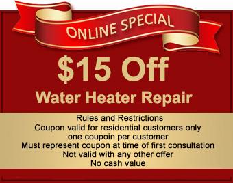 $15 Off Water Heater