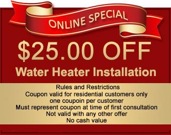 $25 Off Water Heater