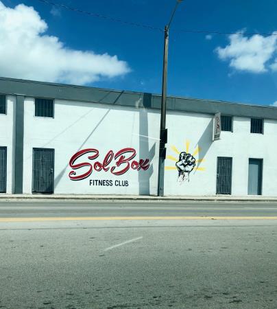 The view from N. Miami Ave headed south. To enter the warehouse make a left turn on 71st Street and the follow the path of the warehouse to the parking lot. SolBox Fitness Club Miami (305)759-7685