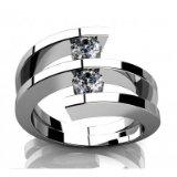 0.60 ct Two Round Cut Diamonds Anniversary Ring in Platinum<br>http://goo.gl/oI1WPc Teledector.Com Brooklyn (876)486-3351