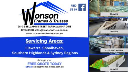 Wonson Frames & Trusses - Tarrawanna, NSW 2518 - (02) 4285 3500 | ShowMeLocal.com