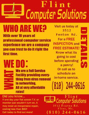 Flint Computer Solutions - Flint, MI 48507 - (810)244-0616 | ShowMeLocal.com