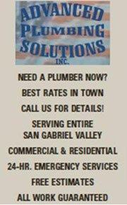Advanced Plumbing Solutions - West Covina, CA 91791 - (626)272-9551 | ShowMeLocal.com