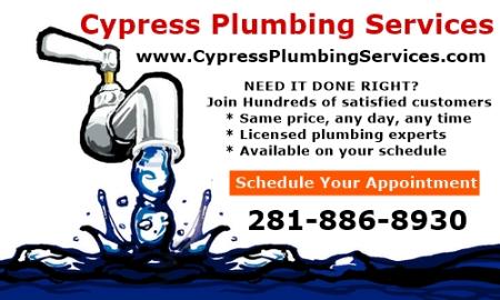 Cypress Plumbing Services - Cypress, TX 77429 - (281)886-8930 | ShowMeLocal.com
