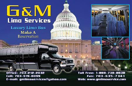 G&M Limo Bus Service Alexandria (703)919-8099