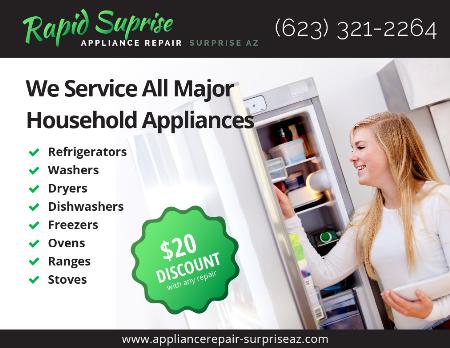 Rapid Appliance Repair Of Surprise - Surprise, AZ 85374 - (623)321-2264 | ShowMeLocal.com